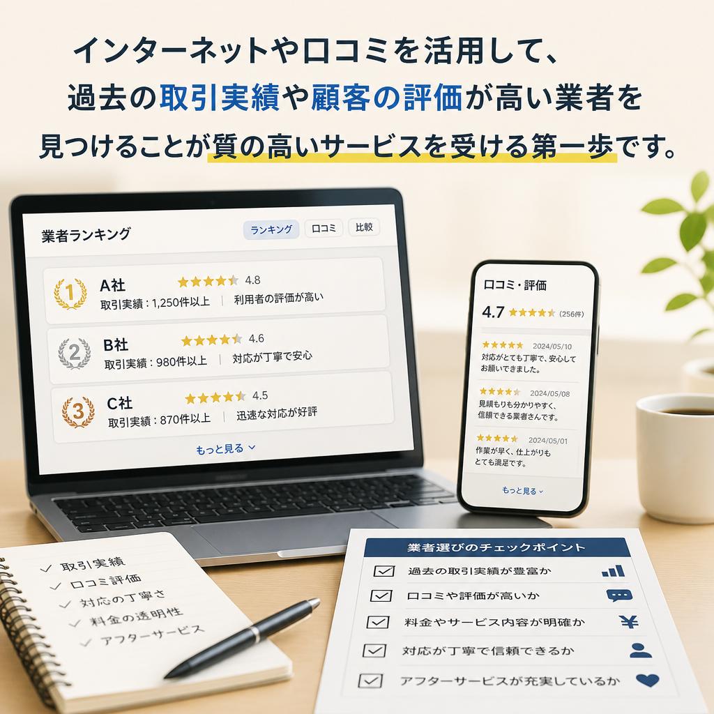 2. 信頼できる業者を選ぶための情報収集